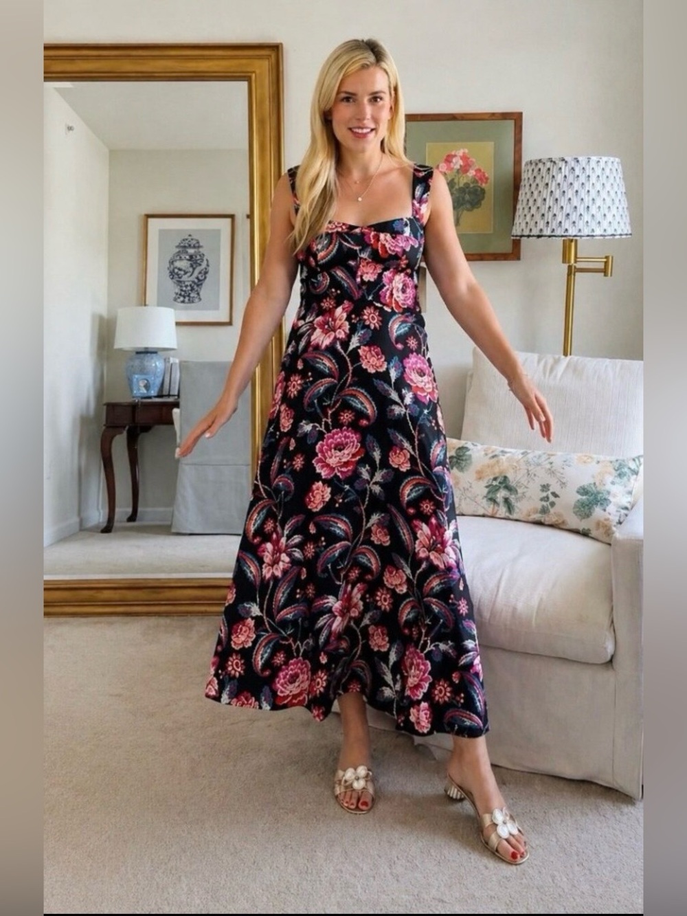 NWT Size XL - Jocelyn Sleeveless Slip Midi Dress by Maeve (NWT US$ 168)
